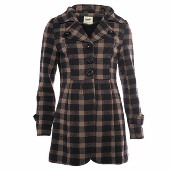 Checkered Pea Coat/Jacket - Picture 6 of 9